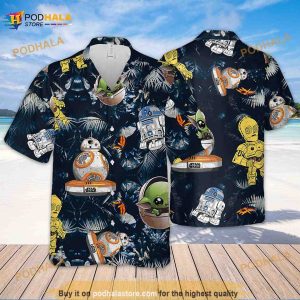 Star War Character Dark Flower Hawaiian Shirt