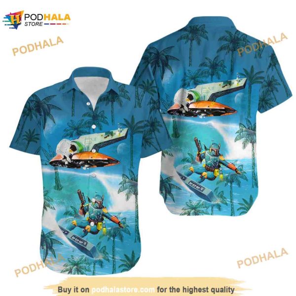 Star Wars Boba Fett The Mandalorian Surfing Shirt