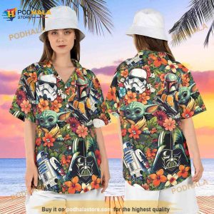 Star Wars Floral Hawaiian Shirt