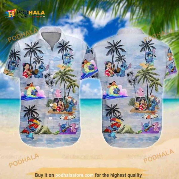 Stitch And Lilo Hawaiian Shirt