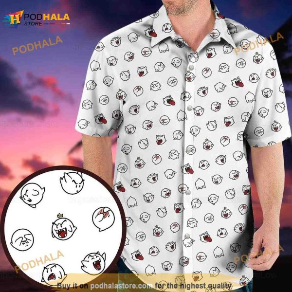 Super Mario Boo Hawaiian Shirt