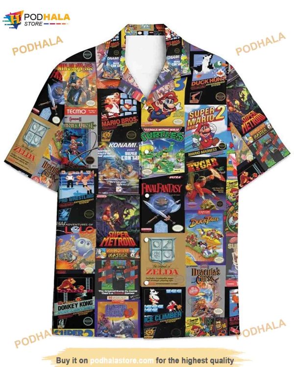 Super Nintendo Entertainment System Hawaiian Shirt