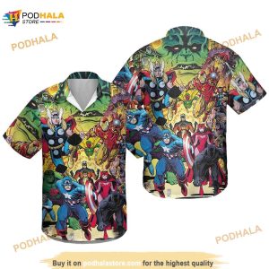 Superhero Marvel Hawaiian Shirt