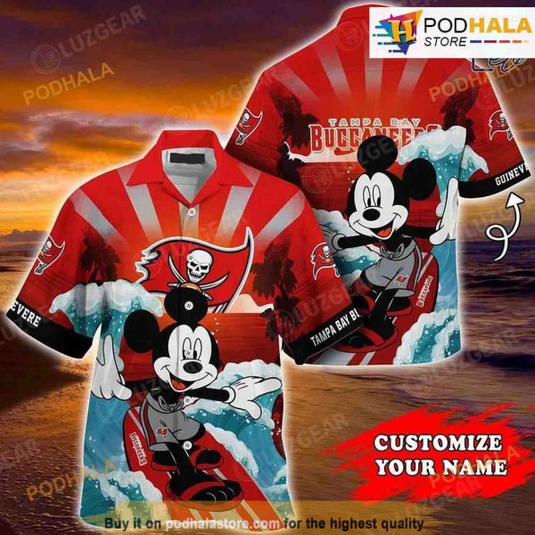 Tampa Bay Buccaneers NFL Customized Hawaiian Shirt Mickey Surfings Summer Perfect Gift For Fans