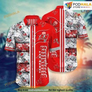 Tampa Bay Buccaneers NFL Tropical Patterns Hawaiian Shirt