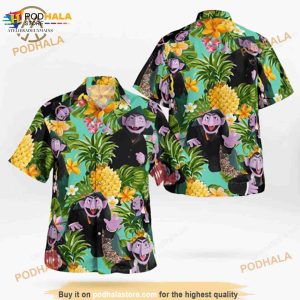 The Muppet Count Von Count Pineapple Tropical Hawaiian Shirt