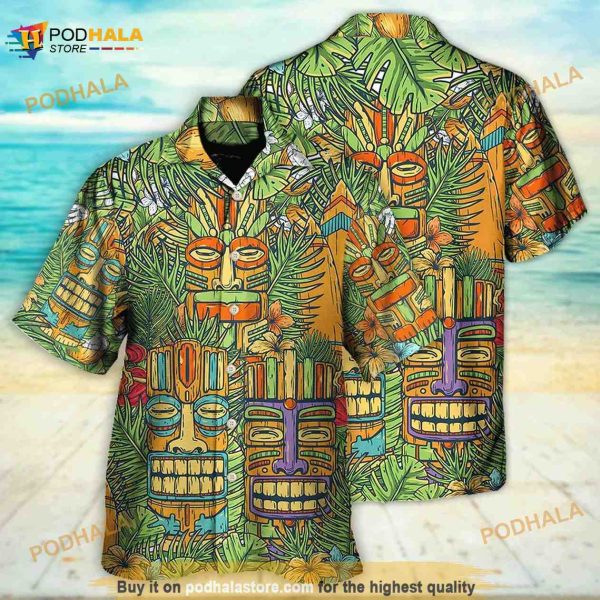 Tiki Mask Tropical Shirt