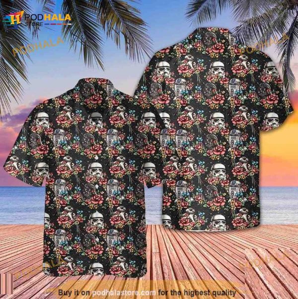 Tropical Floral Stormtrooper Star Wars Hawaiian Shirt