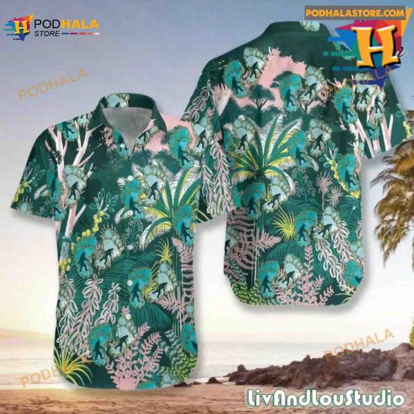 Tropical Forest Bigfoot Hawaiian Shirt