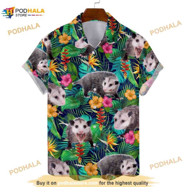 Tropical Opossum Hawaiian Shirt For Men Women