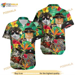 Tropical Pirate Cat It’s Pirate Life For Me Hawaiian Shirt For Cat Lovers