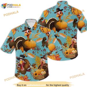 Turkey For Thanksgiving Hawaiian Shirt