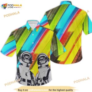 Two Spacecats Hawaiian Shirt