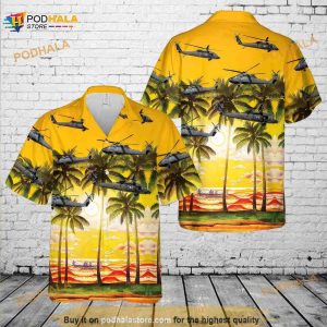 US Army Sikorsky Uh-60m Blackhawk Hawaiian Shirt