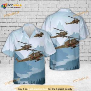 US Army Uh-1c Huey Gunship 1st Cavalry Division Hawaiian Shirt