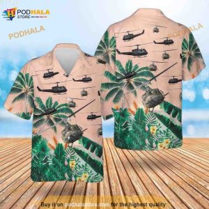 USA Army Huey Helicopter Hawaiian Shirt