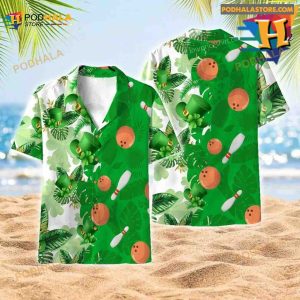 Unisex Bowling Floral St Patricks Day Aloha Hawaiian Shirt