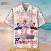 Unisex USA Flag Flamerica Independence Day Funny Hawaiian Shirt