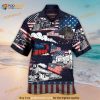 Unisex USA Flag Train Independence Day Funny Hawaiian Shirt