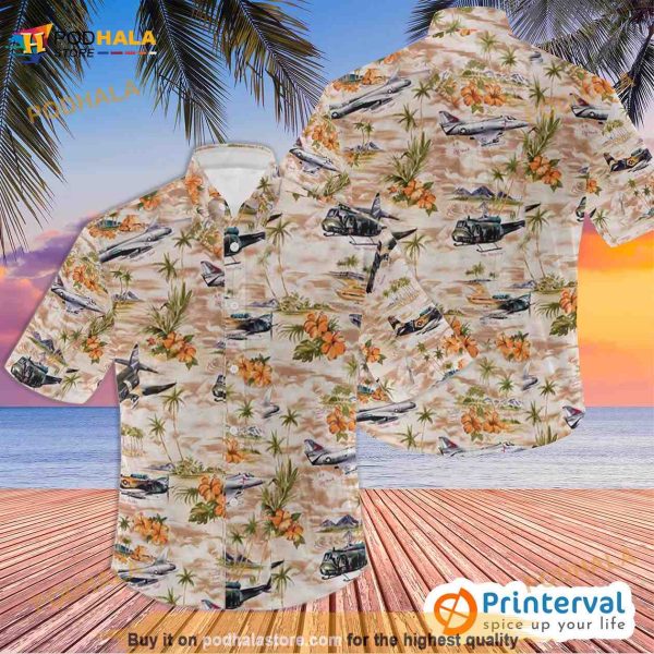 Vietnam Military Aircraft Aloha Hawaiian Shirt