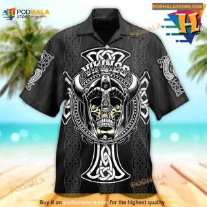 Viking Cool Pattern Black Style Hawaiian Shirt