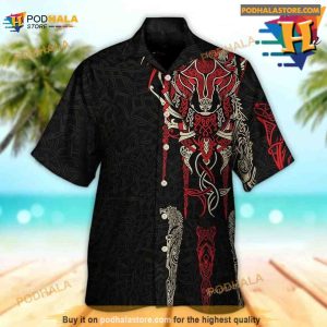 Viking Fenrir Wolf Head Norse Celtic Hawaiian Shirt