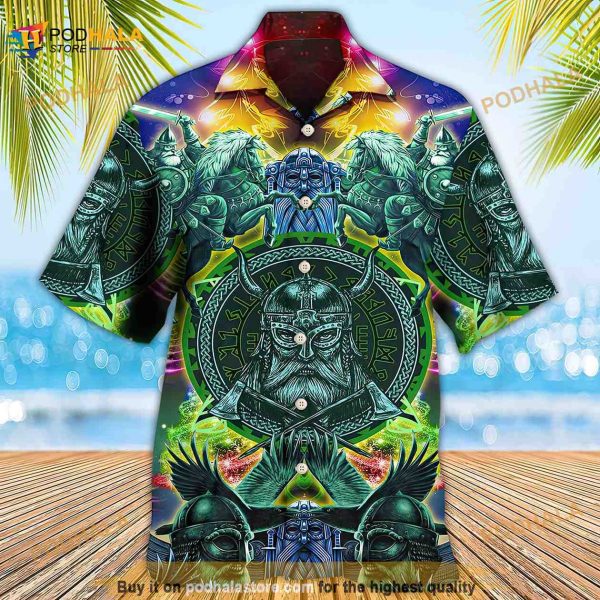 Viking Green Cool Hawaiian Shirt