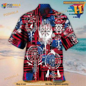 Viking Independence Day Compass Vegvisir Hawaiian Shirt