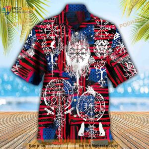 Viking Independence Day Compass Vegvisir Hawaiian Shirt