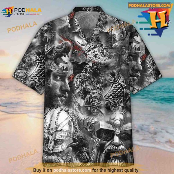 Viking Kings Skull Funny Hawaiian Shirt