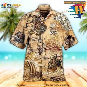 Viking Map War Funny Hawaiian Shirt