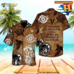 Viking Raven And Skull Hawaiian Shirt