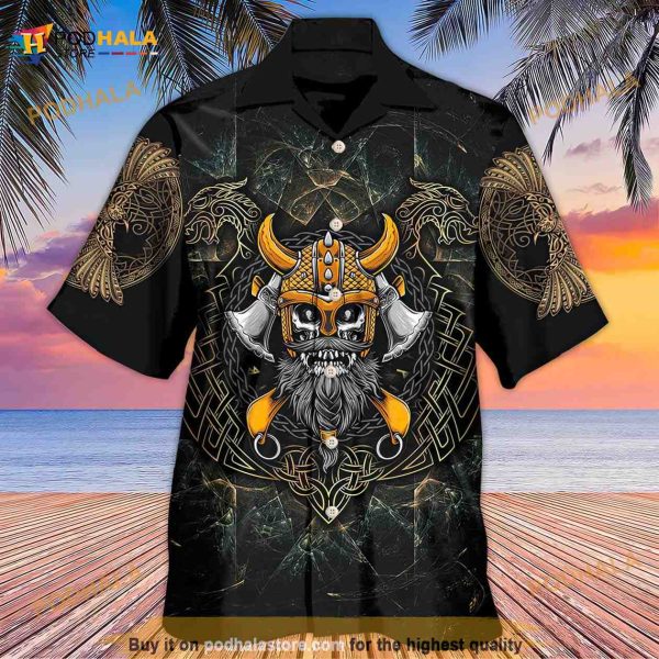 Viking Skull King Darkness Hawaiian Shirt