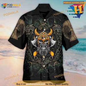 Viking Skull King Darkness Hawaiian Shirt