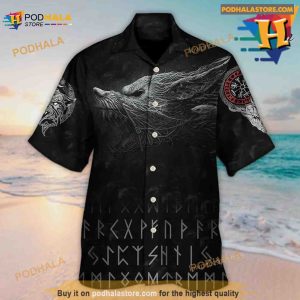 Viking Warrior Blood Black Style Hawaiian Shirt