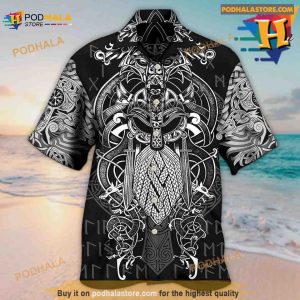 Viking Warrior Blood Pattern Hawaiian Shirt