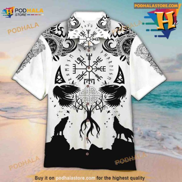 Viking Wolf Aloha Hawaiian Shirt