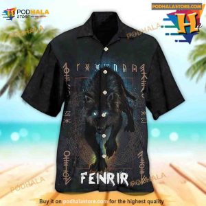 Viking Wolf Fenrir Hawaiian Shirt