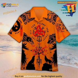 Viking Wolf Tree Of Life Raven Hawaiian Shirt