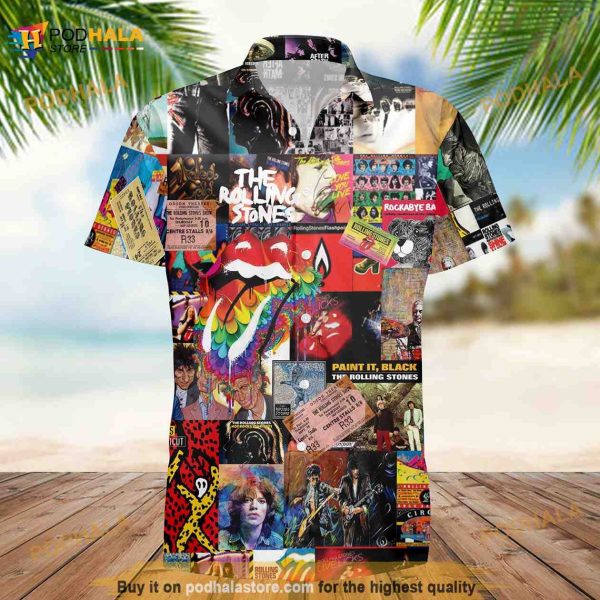 Vintage Retro The Rolling Stones Hawaii Shirt