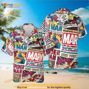 Vintage Superhero Funny Hawaiian Shirt