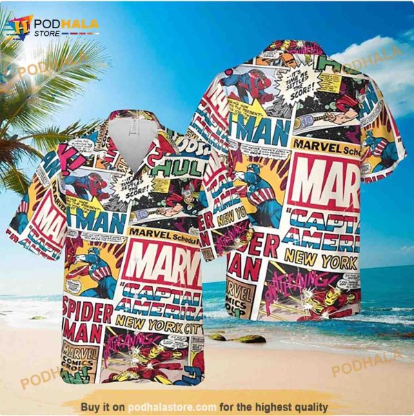 Vintage Superhero Funny Hawaiian Shirt