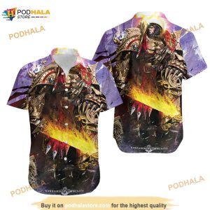 Warhammer 40k Emperor Of Mankind 3D Hawaiian Shirt