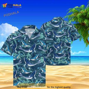 Whale Waves Hawaiian Shirt