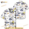 White Aloha Star Wars Spaceships Hawaiian Shirt