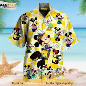 Yellow Mickey Hawaiian Shirt