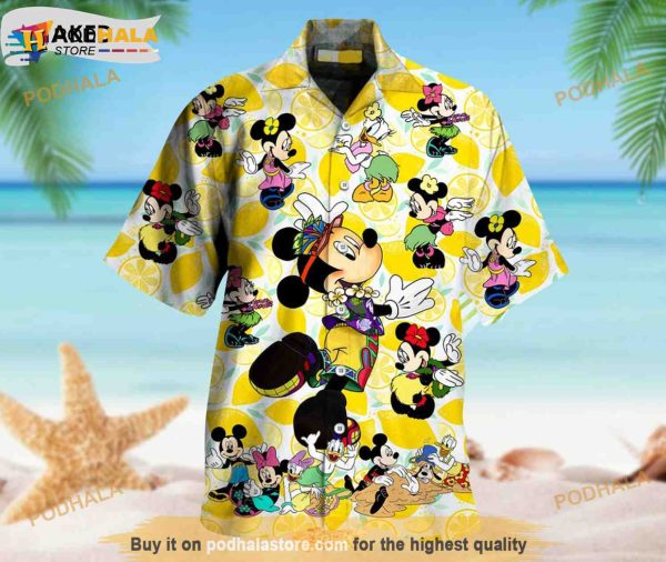 Yellow Mickey Hawaiian Shirt